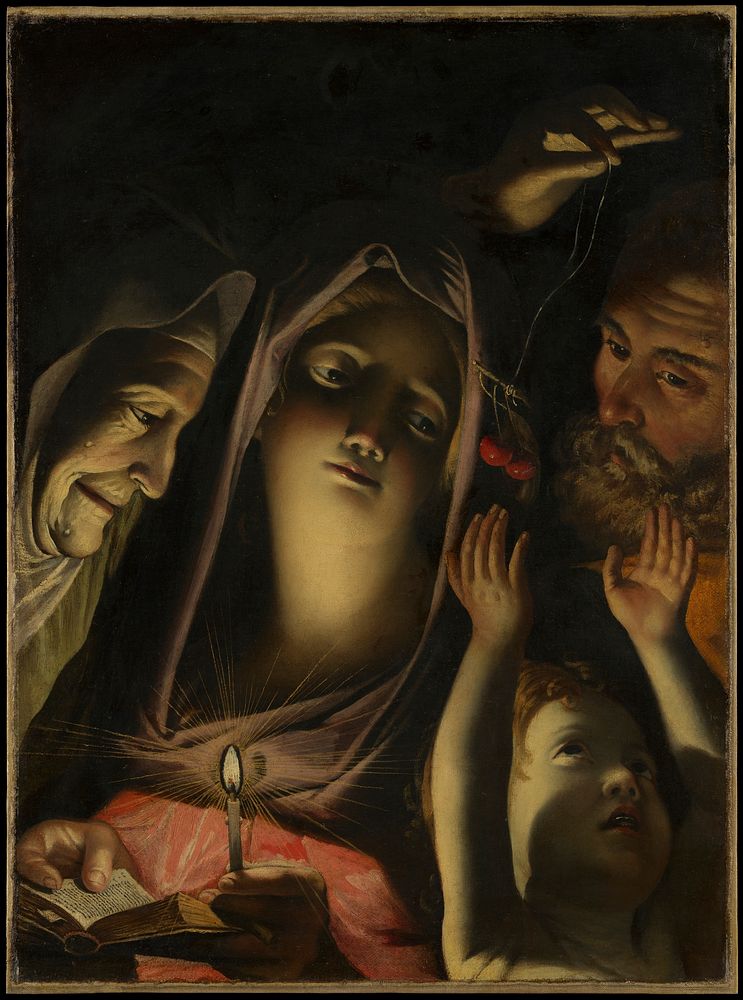 Holy Family with Saint Anne by French Painter