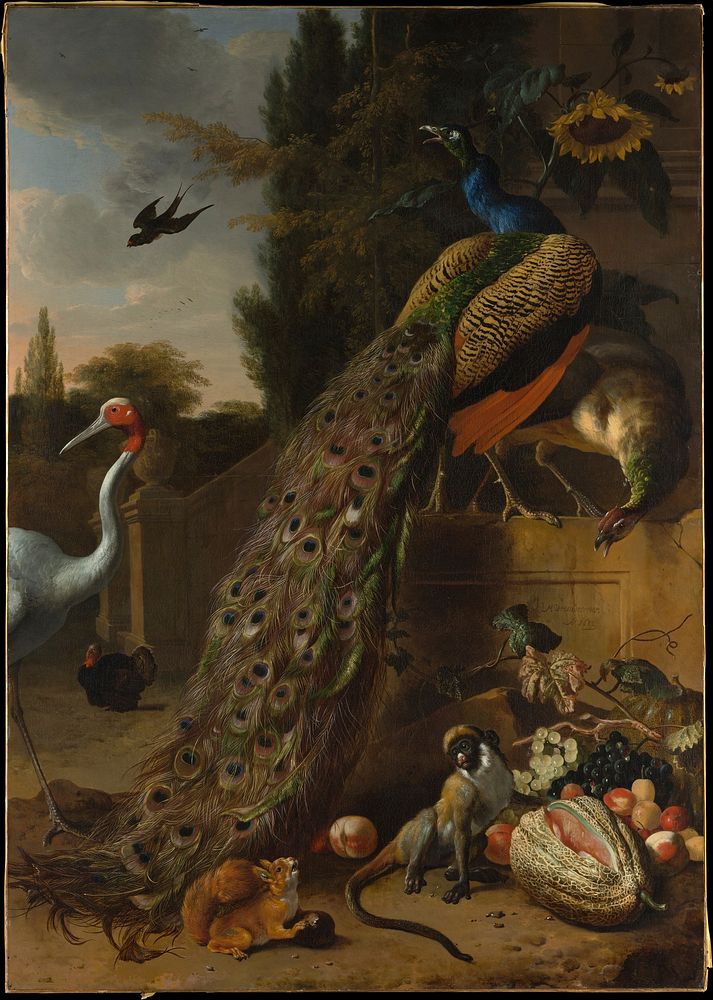 Peacocks by Melchior d' Hondecoeter (Dutch, Utrecht 1636&ndash;1695 Amsterdam)