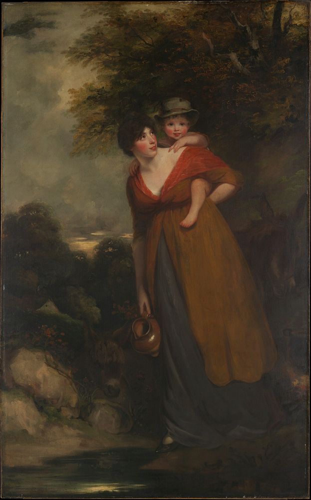 Mrs. Richard Brinsley Sheridan (Hester Jane Ogle, 1775/76–1817) and Her Son (Charles Brinsley Sheridan, 1796–1843) by John…