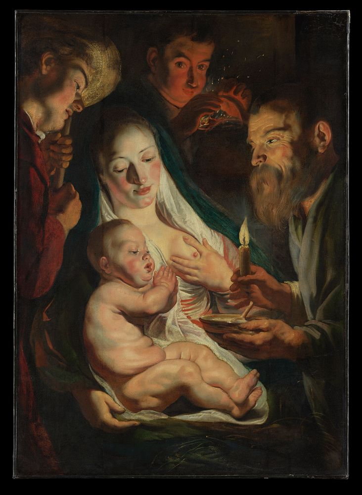 The Holy Family with Shepherds by Jacob Jordaens