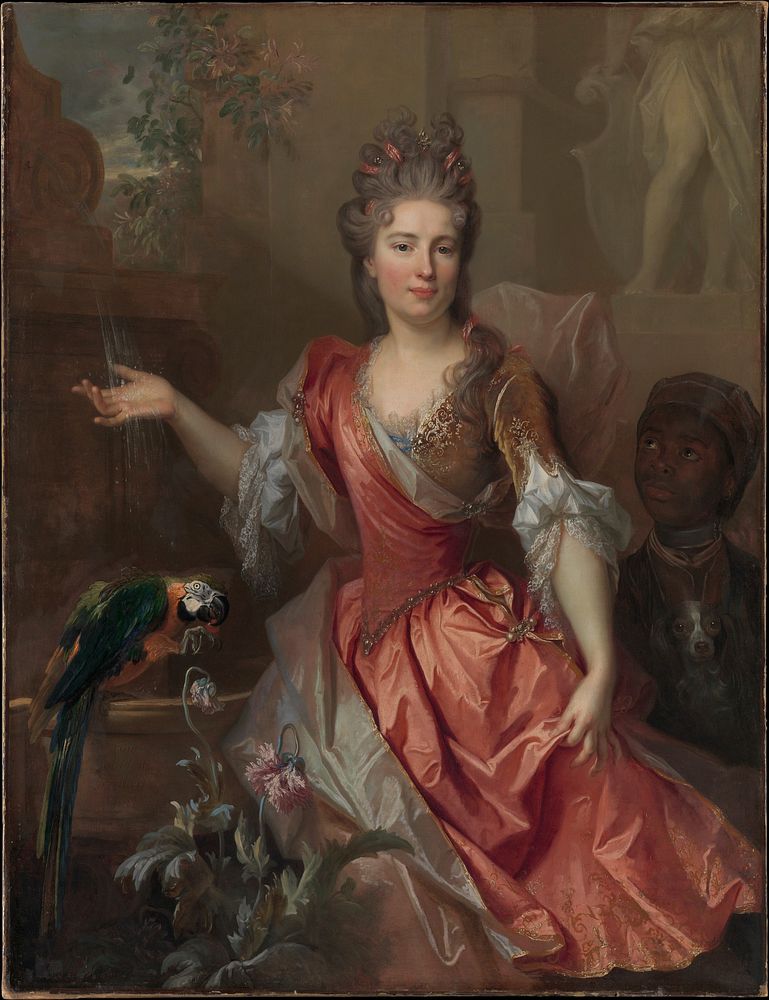 Portrait of a Woman and an Enslaved Servant by Nicolas de Largillierre (or Largilli&egrave;re)