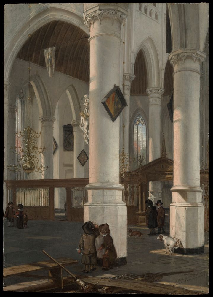 Interior of the Oude Kerk, Delft by Emanuel de Witte