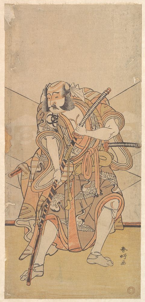 Bando Mitsugoro I in the Role of Asahina no Saburo, Drama Sono Kyodai Fuji no Sugatami" by Katsukawa Shunkō