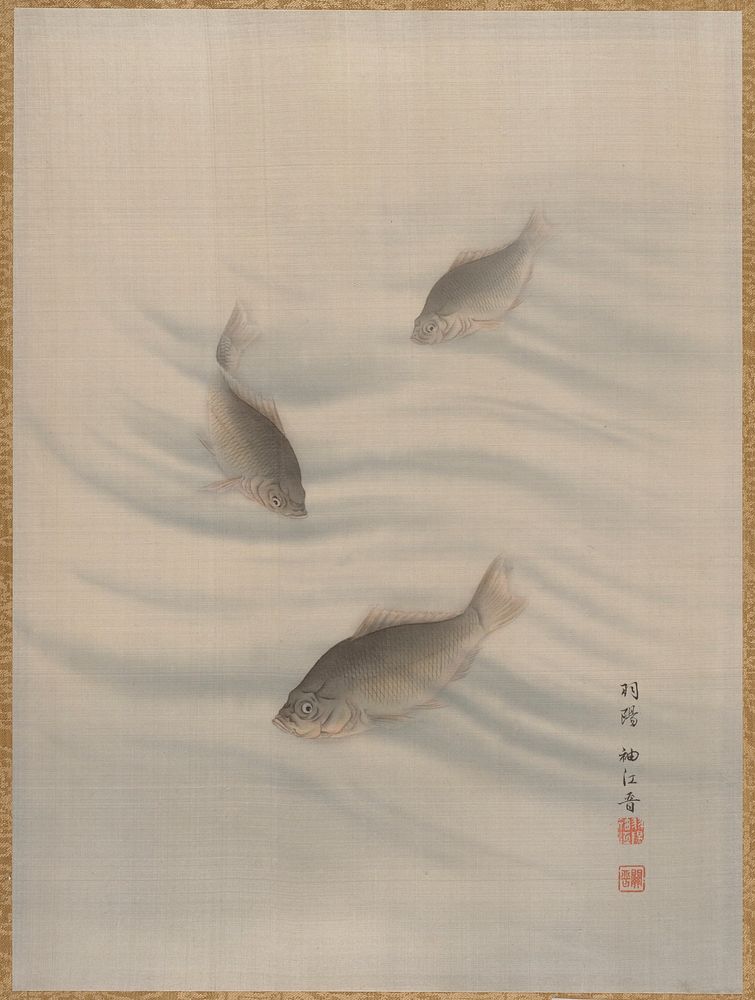 Fishes Swimming by Seki Shūkō