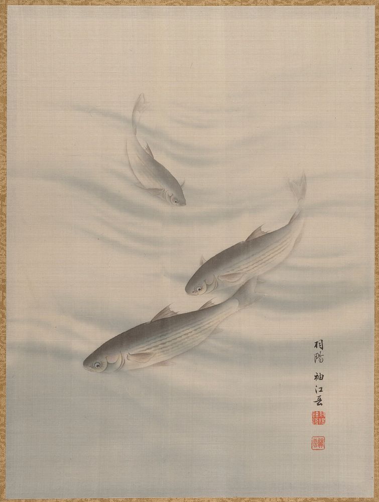 Fishes Swimming by Seki Shūkō