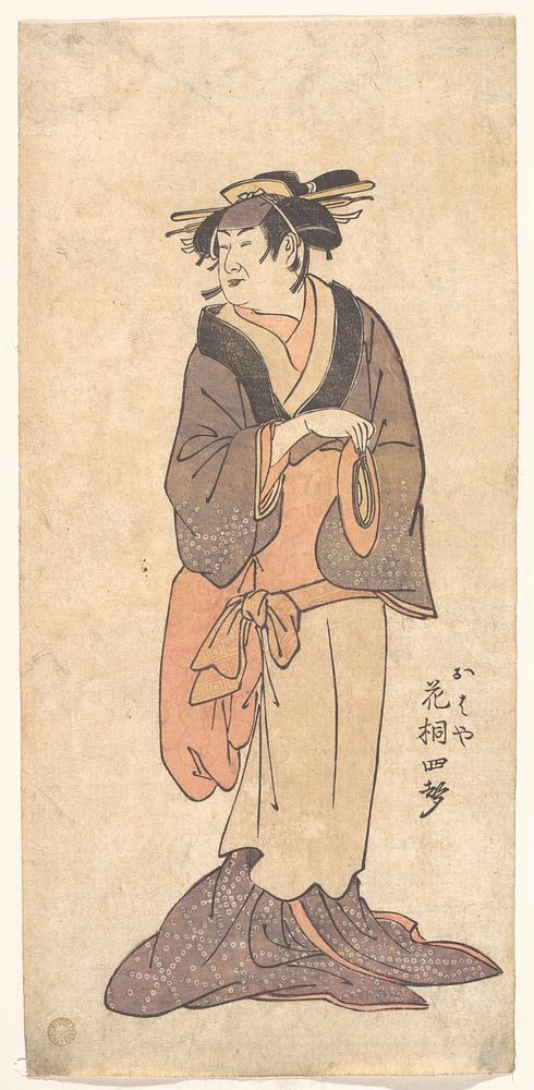 The Onnagata Actor Hanagiri Toyomatsu (Shisei) III as Ohaya by Ryūkōsai Jokei