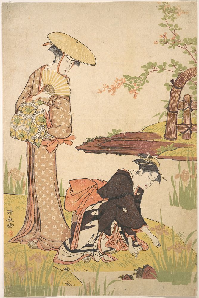 The Iris Garden by Torii Kiyonaga