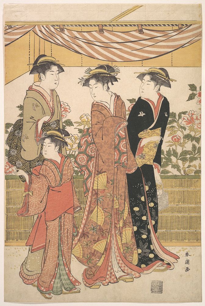 The Bōtan Show by Katsukawa Shunchō