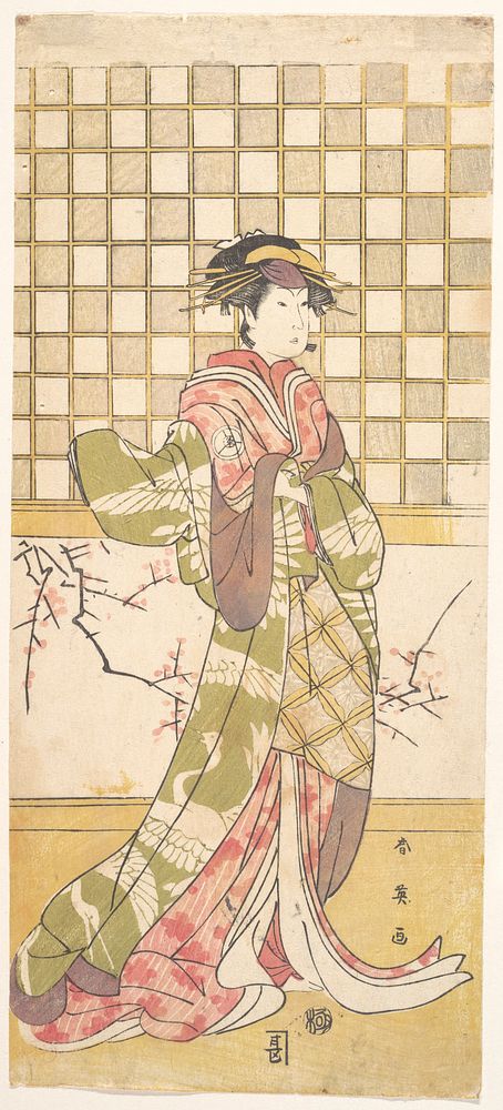 An Actor of the Iwai Clan as a Woman by Katsukawa Shun'ei