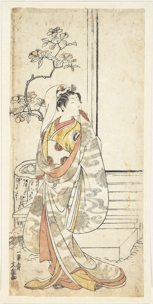 The Actor Sawamura Sojuro I, 1689–1756 in an Unidentified Female Role by Ippitsusai Bunchō