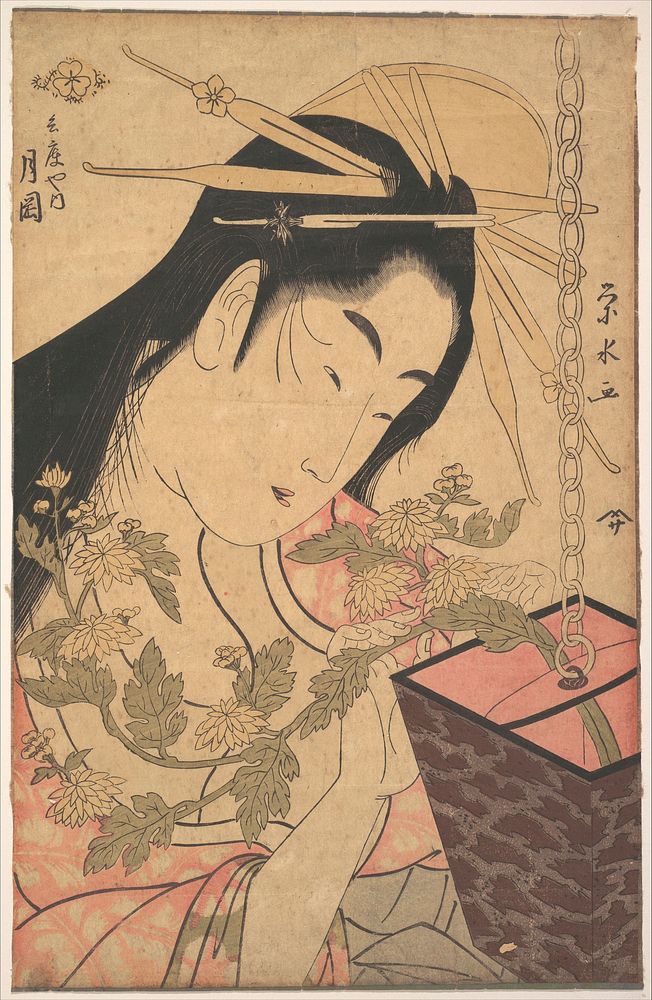 The Courtesan Tsukioka of Hyōgoya by Ichirakutei Eisui