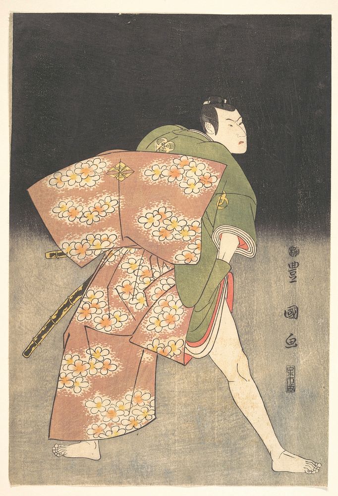 Bandō Minosuke (Mitsugorō III) in the Role of a Young Samurai by Utagawa Toyokuni