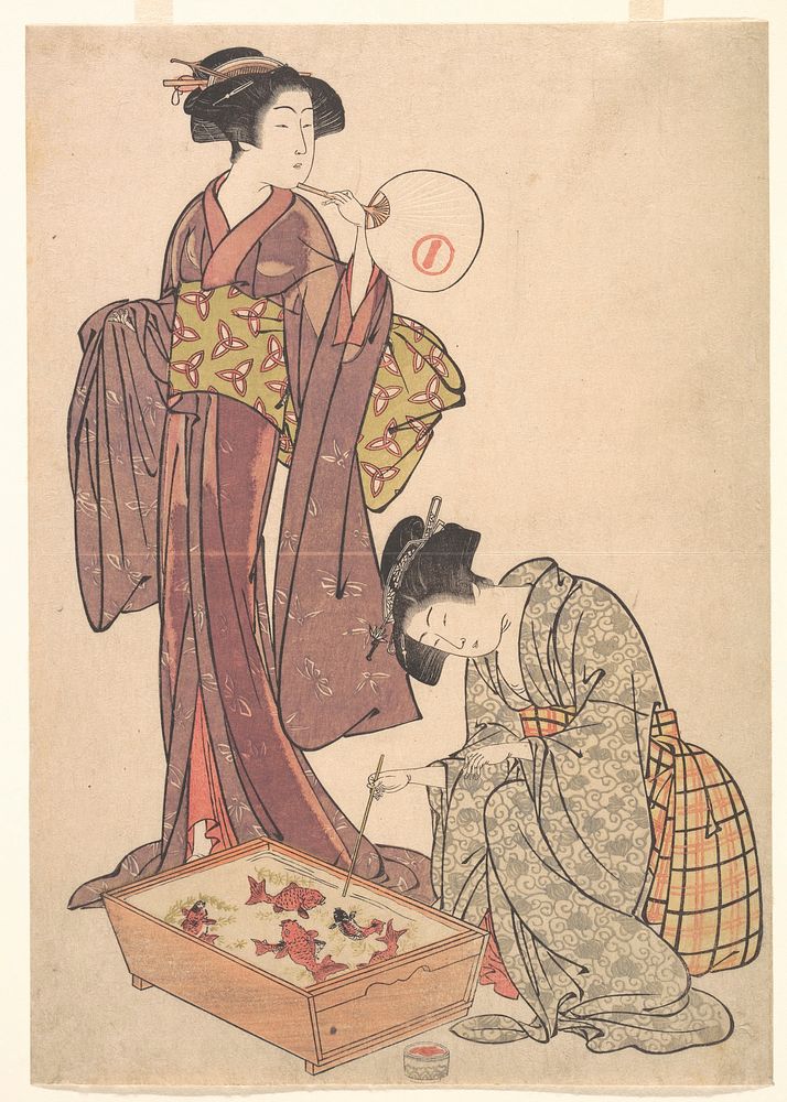 Two Women Feeding Fish