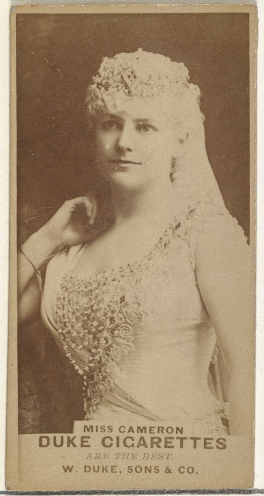 Miss Cameron, from the Actors and Actresses series (N145-7) issued by Duke Sons & Co. to promote Duke Cigarettes issued by…