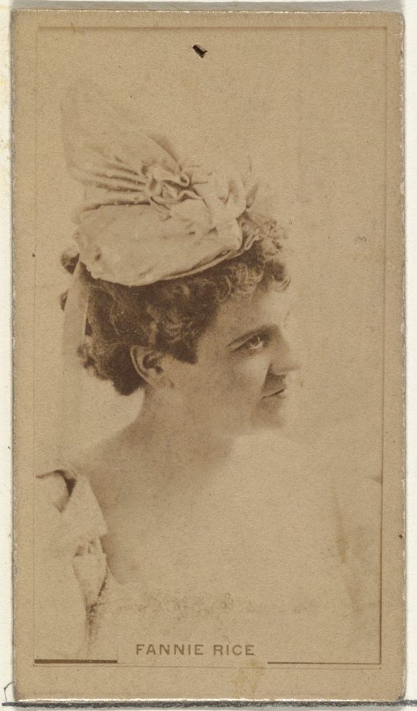 Fannie Rice, from the Actors and Actresses series (N145-8) issued by Duke Sons & Co. to promote Duke Cigarettes