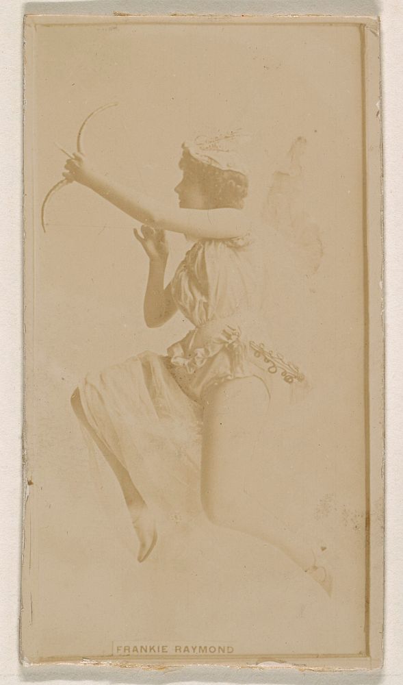 Frankie Raymond, from the Actresses series (N245) issued by Kinney Brothers to promote Sweet Caporal Cigarettes