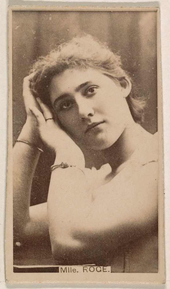 Mlle. Roge, from the Actresses series (N245) issued by Kinney Brothers to promote Sweet Caporal Cigarettes