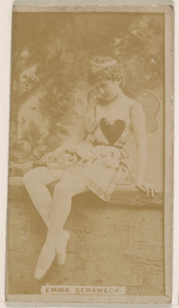Emma Seraweck, from the Actresses series (N245) issued by Kinney Brothers to promote Sweet Caporal Cigarettes
