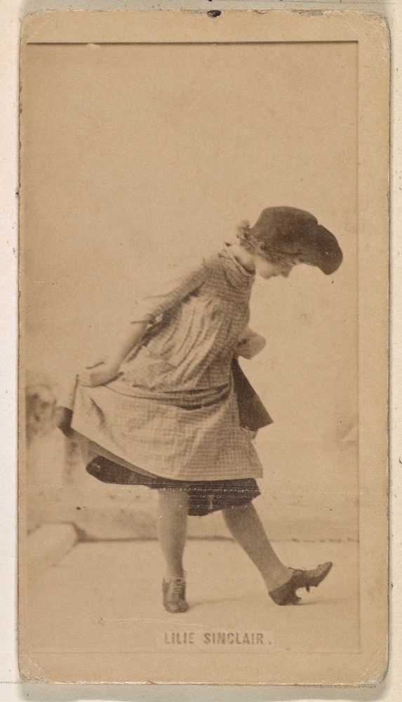 Lilie Sinclair, from the Actresses series (N245) issued by Kinney Brothers to promote Sweet Caporal Cigarettes, issued by…