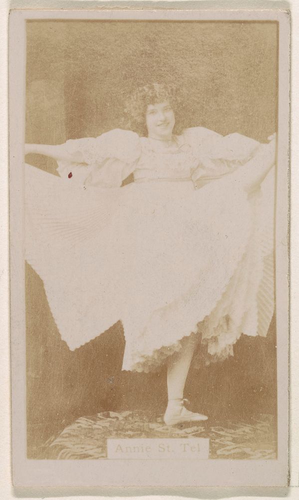 Annie St. Tel, from the Actresses series (N245) issued by Kinney Brothers to promote Sweet Caporal Cigarettes