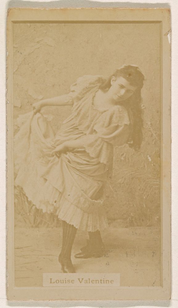 Louise Valentine, from the Actresses series (N245) issued by Kinney Brothers to promote Sweet Caporal Cigarettes