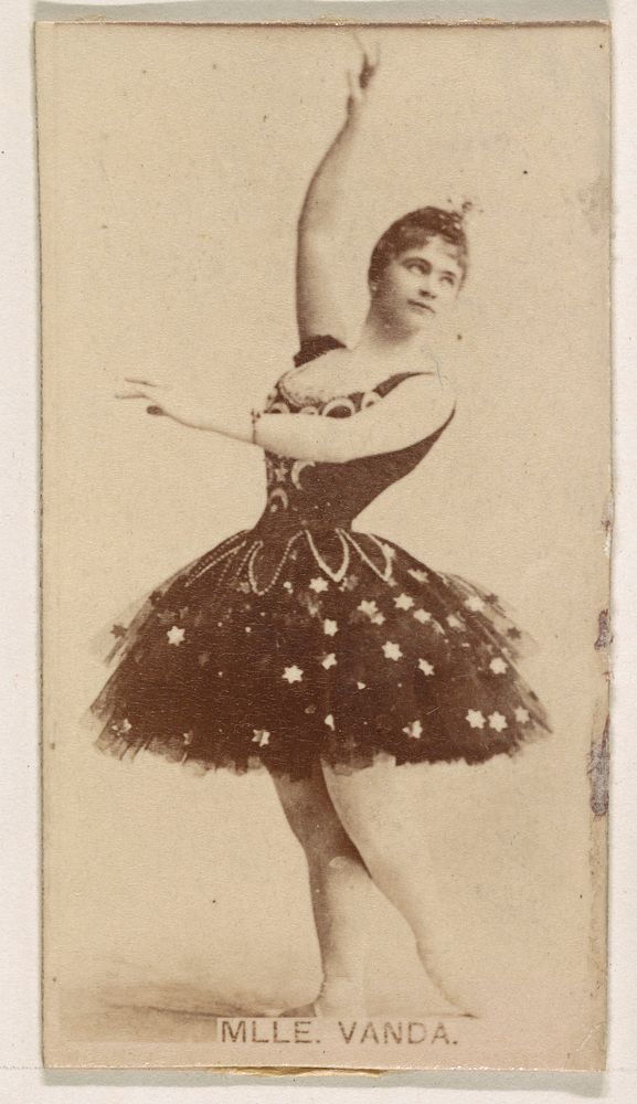 Mlle. Vanda, from the Actresses series (N245) issued by Kinney Brothers to promote Sweet Caporal Cigarettes