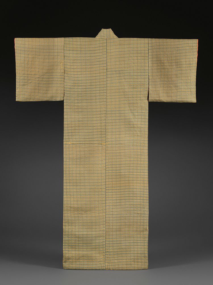 Kimono with Checked Pattern
