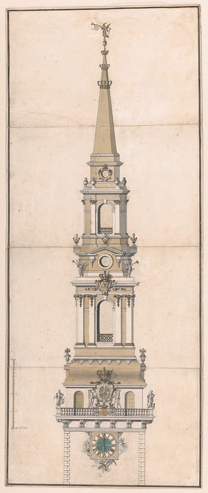 Design for the Spire of the Church of Our Lady in Copenhagen