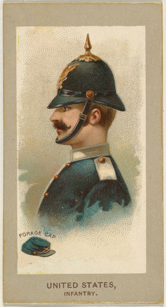 Forage Cap, Infantry, United States, from the Military Uniforms series (T182) issued by Abdul Cigarettes