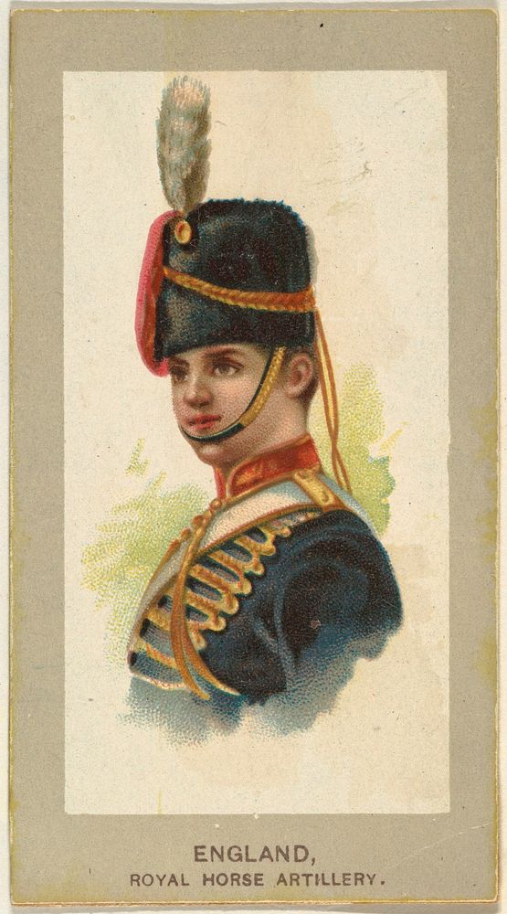 Royal Horse Artillery, England, from the Military Uniforms series (T182) issued by Abdul Cigarettes