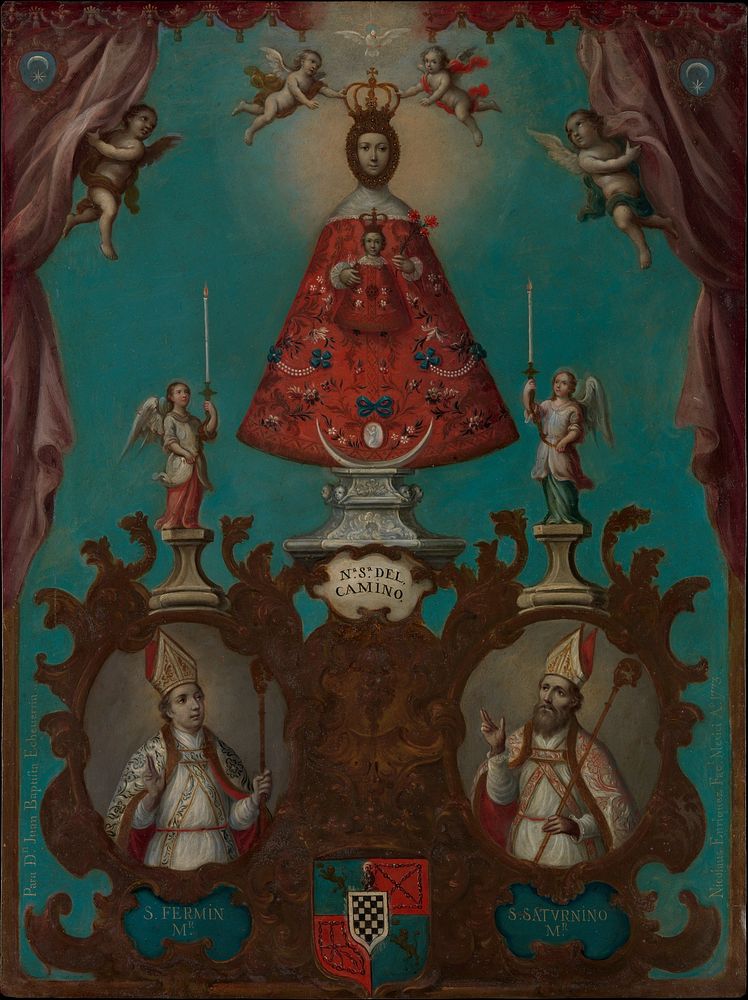 The Virgin of El Camino with St. Fermín and St. Saturnino  by Nicolás Enríquez