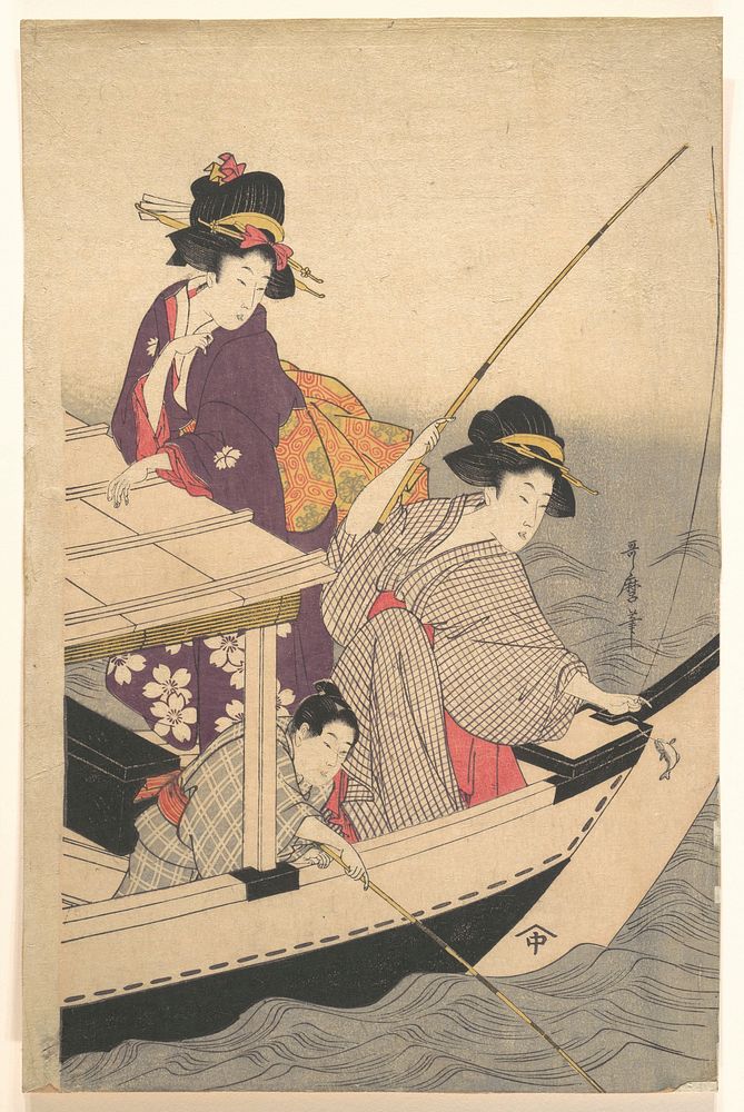 Fishing by Utamaro Kitagawa (1754–1806)