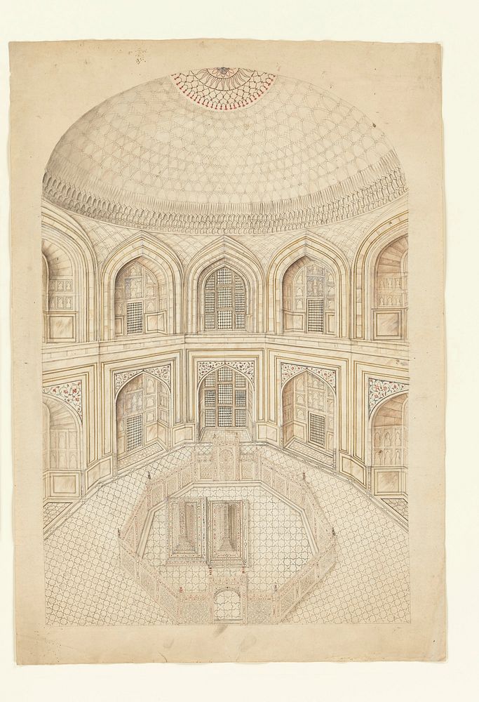 Interior of the Taj Mahal Mausoleum, India (Delhi or Agra)