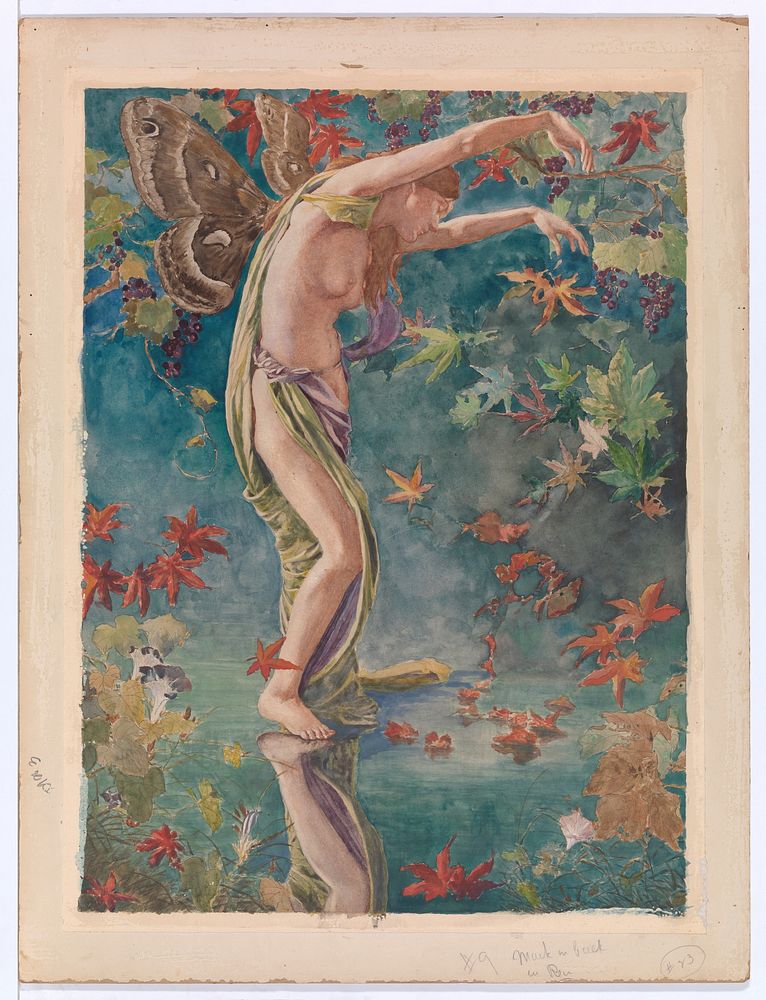 Autumn Scattering Leaves by John La Farge