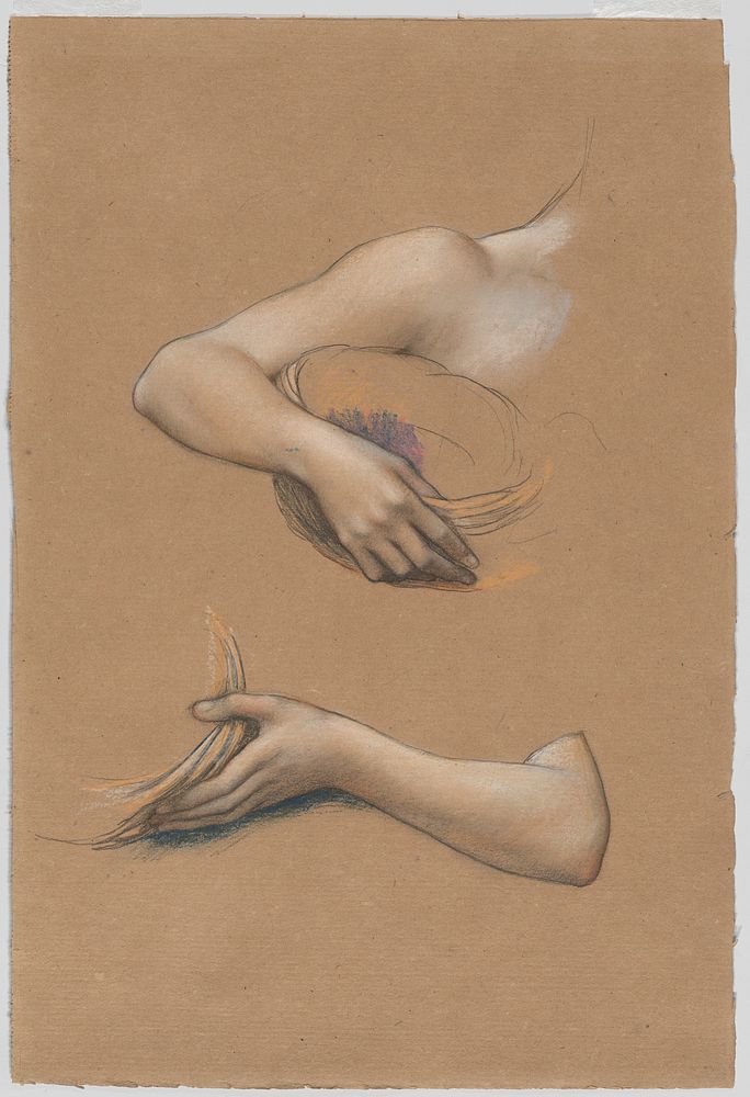 Study of Arms for "The Cadence of Autumn" by Evelyn De Morgan (British, London 1855&ndash;1919 London)