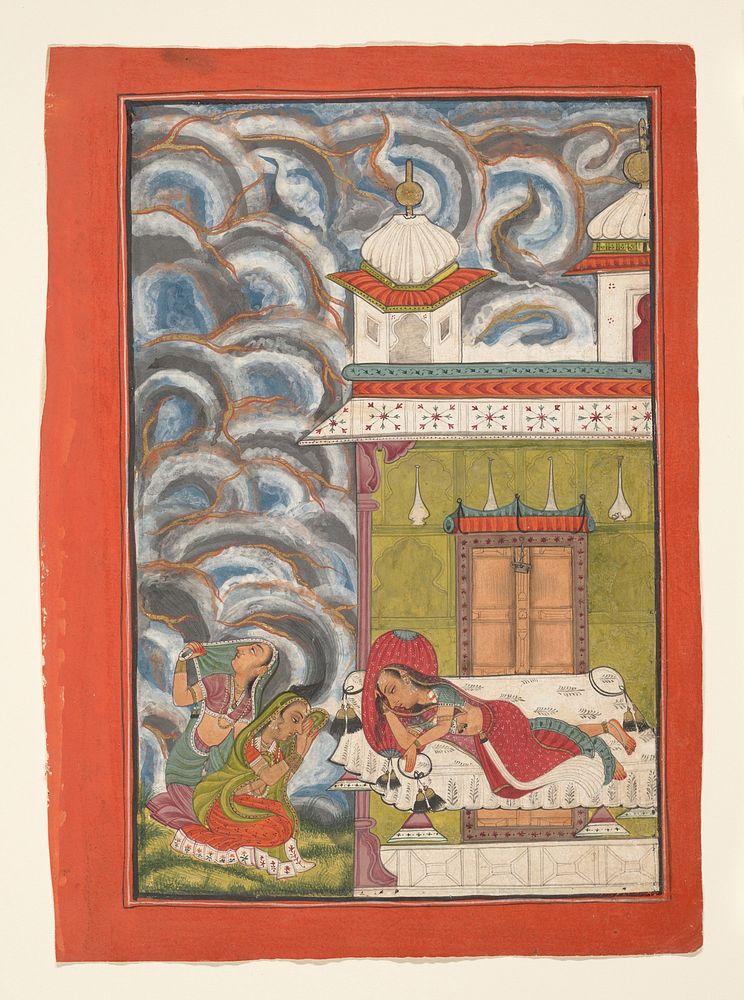 Andhrayaki Ragini: Folio from a ragamala series (Garland of Musical Modes), India (Himachal Pradesh, Bilaspur)