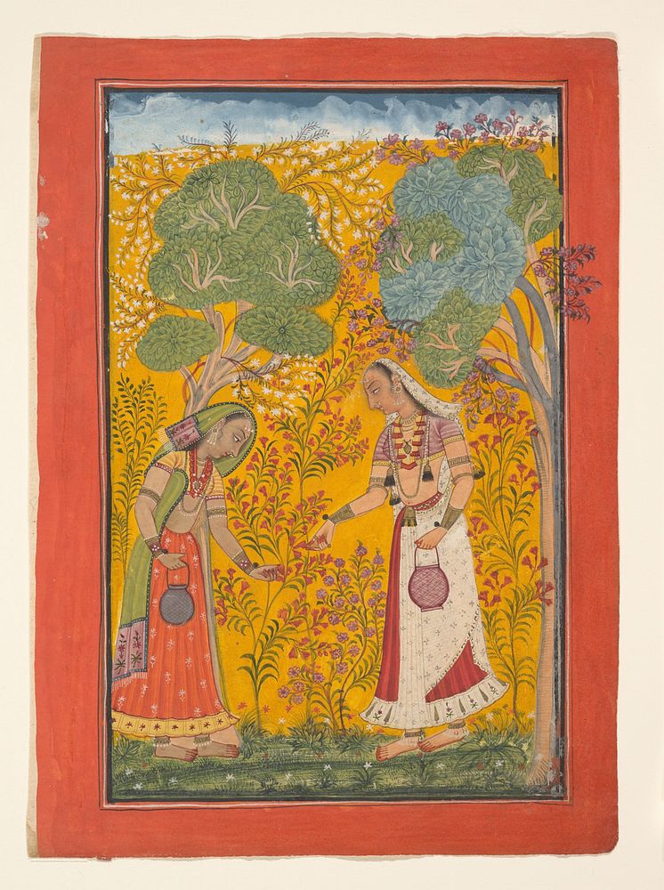 Vasanti Ragini, Page from a Ragamala Series (Garland of Musical Modes), India (Himachal Pradesh, Bilaspur)