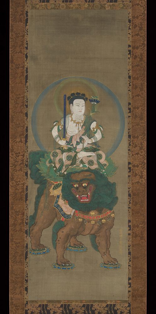 The Bodhisattva Five-Topknot Monju (Manjushri) 五髪文殊菩薩像 (Gokei Monju Bosatsu zō) by Unidentified artist