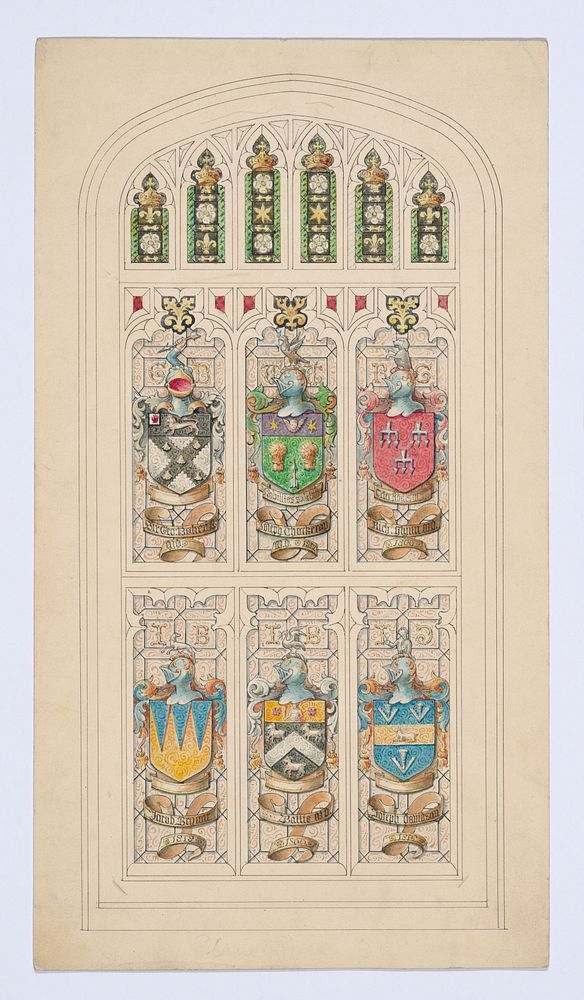 Design for an armorial stained glass window