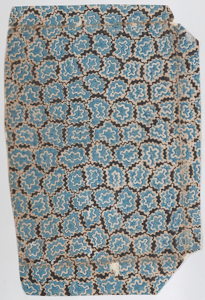 Sheet with an overall pattern of organic shapes