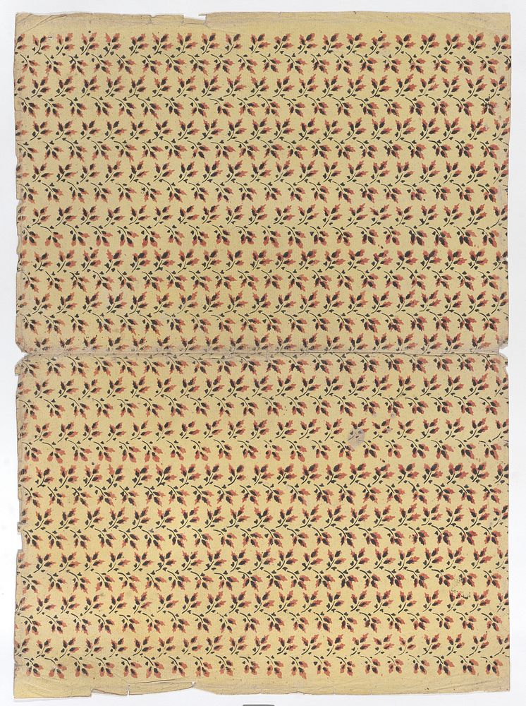 Book cover with overall pattern of leaves by Anonymous