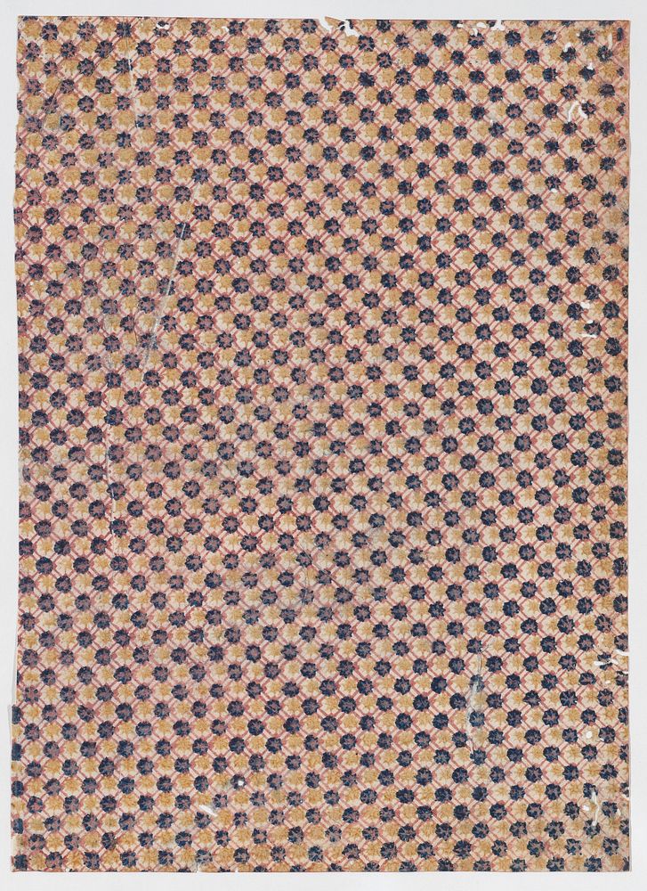 Sheet with overall crisscrossing pattern with large dots
