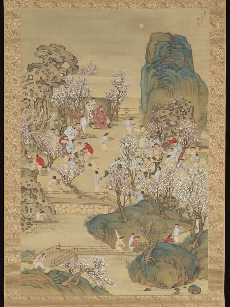 Fragrant Garden under a Hazy Moon by Nakabayashi Chikutō (Japanese, 1776&ndash;1853)