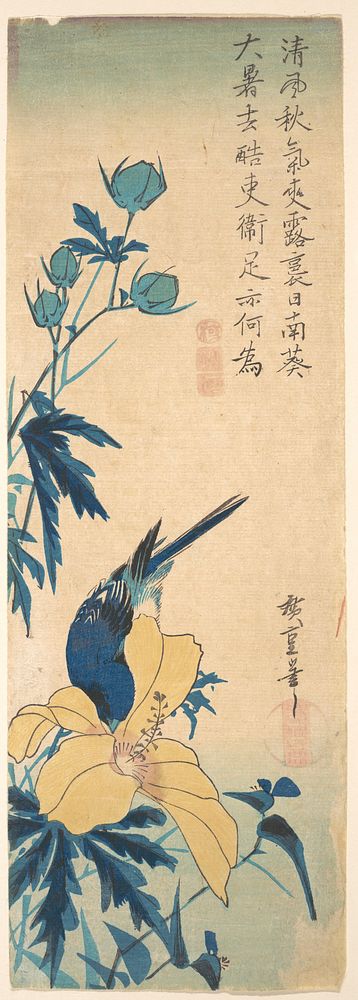 Blue Bird. Original public domain image from the MET museum.