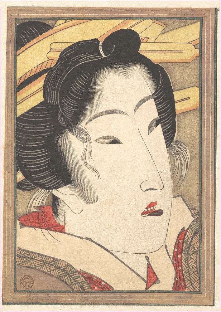 Rejected Geisha from Passions Cooled by Springtime Snow (ca. 1825) print in high resolution by Keisai Eisen. Original from…