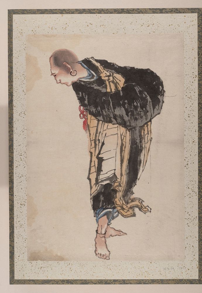 Katsushika Hokusai's Japanese man illustration.