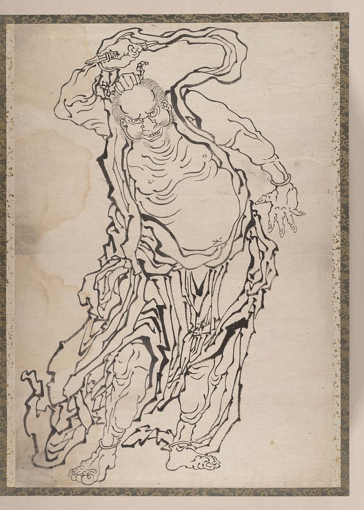 Katsushika Hokusai's Nio the Guardian. Original public domain image from the MET museum.