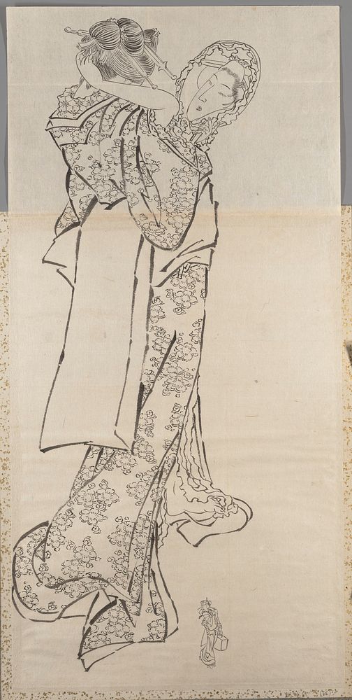 Katsushika Hokusai&rsquo;s woman. Album of Sketches (1760&ndash;1849) painting. Original public domain image from the MET…