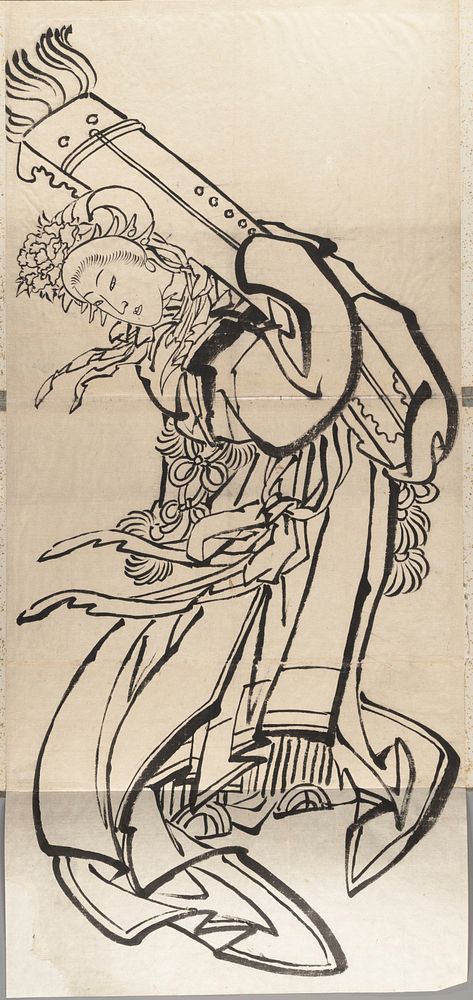 Katsushika Hokusai&rsquo;s Japanese woman. Album of Sketches (1760&ndash;1849) painting. Original public domain image from…