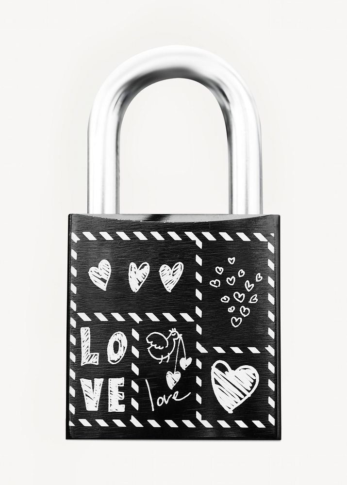 Love padlock, isolated object image Free Photo rawpixel